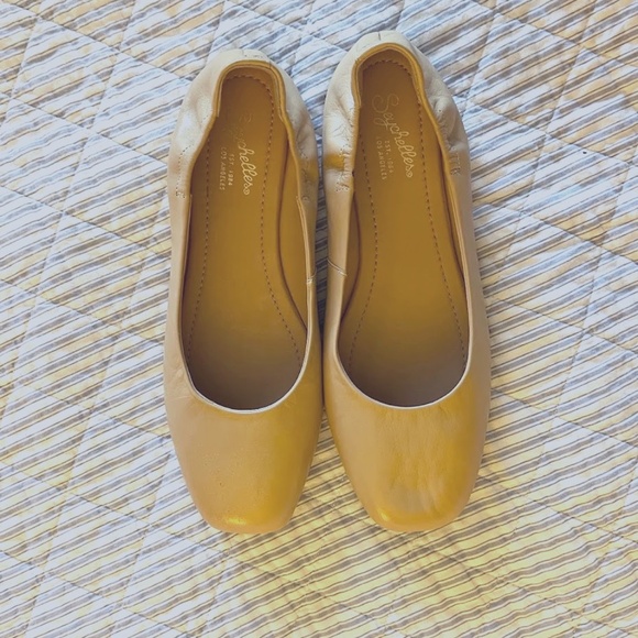 Seychelles Square Toe Leather Ballet Flats, Sz 9 - Picture 1 of 7